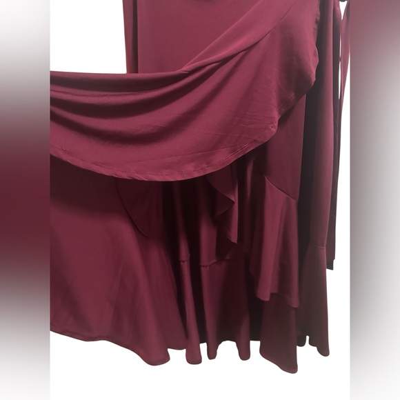 Lularoe Bella Maroon Wrap Skirt size large - Picture 4 of 5